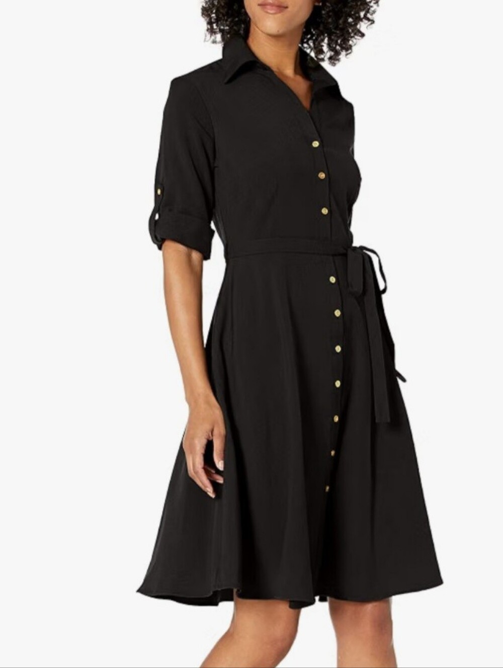 Sharagano Black Shirt Dress NWT